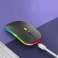 Silent Mouse tunn trådlös mus Alogy RGB LED-bakgrundsbelyst mus för tassar bild 2