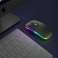 Tenká bezdrôtová myš Silent Mouse Alogy RGB LED podsvietená myš pre labky fotka 4