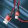 Alogi-kabel USB-A till USB-C typ C 6A-kabel 1m röd bild 3