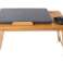 Yatak standı için bambu dizüstü bilgisayar masası fotoğraf 5
