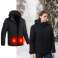 Apsildāma Unisex elektriskā jaka L izmēra ziema ar Kap attēls 4