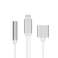 Alogy Lightning till iPhone Audio Mini Jack Kabel silver bild 1