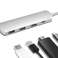 Διανομέας προσαρμογέα WiWU T3+ 4in1 USB-C - 2 θύρες USB HDMI 4K Type C ασημί εικόνα 1