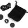 Set mit 3 Linsen für Makro Telefon Fischauge Wide Schwarz Bild 3