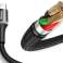 Baseus-kabel Halo-data USB - USB-C Type C 3A 1m svart bilde 2