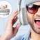 Draadloze on-ear hoofdtelefoon Picun B12 LED SD Bluetooth 5.0 white-s foto 3