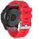 Alogy Carbon Rubber Strap for Garmin Fenix 5/5 Plus/6/6 Pro Raspberry image 1