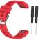 Alogy Carbon Rubber Strap for Garmin Fenix 5/5 Plus/6/6 Pro Raspberry image 2
