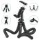 Apexel APL-JJ07 Gorilla Tripod Tripod Phone Holder 1/4 Blu Camera image 4