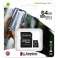 Kingston XC 64GB klasse 10 microSD minnekort + SD-adapter bilde 3