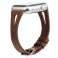 Pasek Leather Strap Alogy skóra do Apple Watch 42/44/45/46/49mm Brązow zdjęcie 2