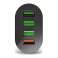 Alogy 4x USB Quick Charge 3.0 2.4A Γρήγορος Φορτιστής Τοίχου Μαύρος εικόνα 3