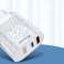 Cargador de CA Alogy rápido USB + USB-C Tipo C QC 3.0 PD 20W Blanco fotografía 5
