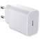 Cargador rápido Denmen USB-C Tipo C PD 20W 3.6A Blanco fotografía 1