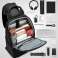 One Arm CrossBody Schultertasche Rucksack Pack Pack geräumig Schwarz Bild 3