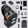 One Arm CrossBody Schultertasche Rucksack Pack Pack geräumig Schwarz Bild 4