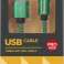 DEFENDER USB AM-TYPE C CABLE 1.0m 2.1A VERDE fotografía 1