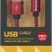 CABLE USB DEFENDER AM-TYPE C 1.0m 2.1A ROJO fotografía 1