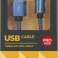 CABLE USB DEFENDER AM-TYPE C 1.0m 2.1A AZUL fotografía 1