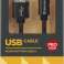 DEFENDER USB-LYNKABEL 1.0m 2.1A SVART bilde 1