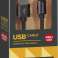 DEFENDER USB-LYNKABEL 1.0m 2.1A SVART bilde 2