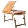 Mesa portátil de bambú para soporte de cama fotografía 2