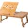 Mesa portátil de bambú para soporte de cama fotografía 4