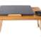 Mesa portátil de bambú para soporte de cama fotografía 5