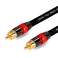Cable RCA a RCA de 3 m (cinch) subwoofer premium MOZOS negro-rojo fotografía 6