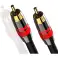 Cable RCA a RCA de 3 m (cinch) subwoofer premium MOZOS negro-rojo fotografía 2