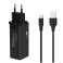 USB QC 3.0 Cargador USB USB-C Power Delivery PD Fast 40W + Kab fotografía 1