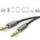 Rock Audio kábel 2x Mini Jack 3,5mm arany AUX 1m Tarnish kép 2