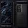 Custodia ad aria liquida Spigen per Samsung Galaxy S21 Ultra nero opaco foto 5