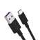 Alogy Високоскоростен USB-A към USB-C тип C кабел 5A 1m Черен картина 2