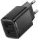 BASEUS Kompakt Duvar şarj cihazı 2x USB 10.5W Siyah fotoğraf 2