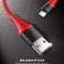 ROCK SPACE Wzmacniany Kabel  USB C 3A 1m Czerwony zdjęcie 2