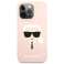 Dėklas Karl Lagerfeld KLHCP13XSLKHLP, skirtas iPhone 13 Pro Max 6,7 colio rausvai kietas nuotrauka 3