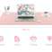 Desk pad protective table mat 90x45cm Rose image 2