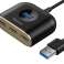 Baseus Квадратный Круглый 4in1 HUB Адаптер 1x USB 3.0 3x USB 2.0 микро 1m Bla изображение 2