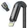 1m Rock Καλώδιο Νάιλον R2 USB-C - Lightning PD Fast 2.4A Μαύρο εικόνα 1
