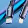 1m Rock Καλώδιο Νάιλον R2 USB-C - Lightning PD Fast 2.4A Μαύρο εικόνα 3