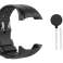 Pasek gumowy soft Alogy do Polar M400/M430   narzędzia Czarny zdjęcie 1