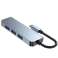 Adaptador de hub USB V1-HUB 4in1 USB-C Cinzento foto 2