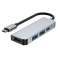 Hub Adaptörü 2x USB-A HDMI USB-C V2-HUB 4'ü 1 arada USB-C Gri fotoğraf 3