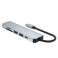 USB Adaptör Hub'ı V4-HUB 6'sı 1 arada USB-C Gri fotoğraf 3