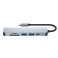 USB Adaptör Hub'ı V4-HUB 6'sı 1 arada USB-C Gri fotoğraf 4