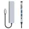 USB Adaptör Hub'ı V4-HUB 6'sı 1 arada USB-C Gri fotoğraf 5