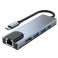 Adaptador USB Hub V3-HUB 5in1 USB-C Cinzento foto 1