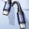 USAMS USB-C naar USB-C kabel 100W PD Fast Charge QC FCP 3m Zwart foto 2