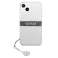 Guess GUHCP13MKB4GGR iPhone 13 6,1" transparante hardcase 4G grijze band foto 2